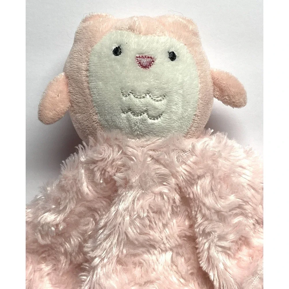 Carters Just One You Plush PINK OWL Baby Security Blanket Lovey Fuzzy 2021